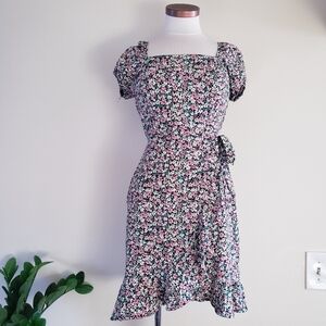 Monteau Los Angeles NWT  Faux Wrap Floral Summer Dress - S